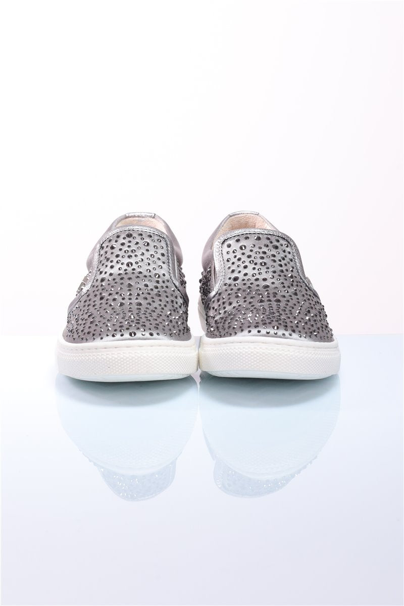 PHILIPP PLEIN Junior Sneaker Slip on silber Strass Gr. 30