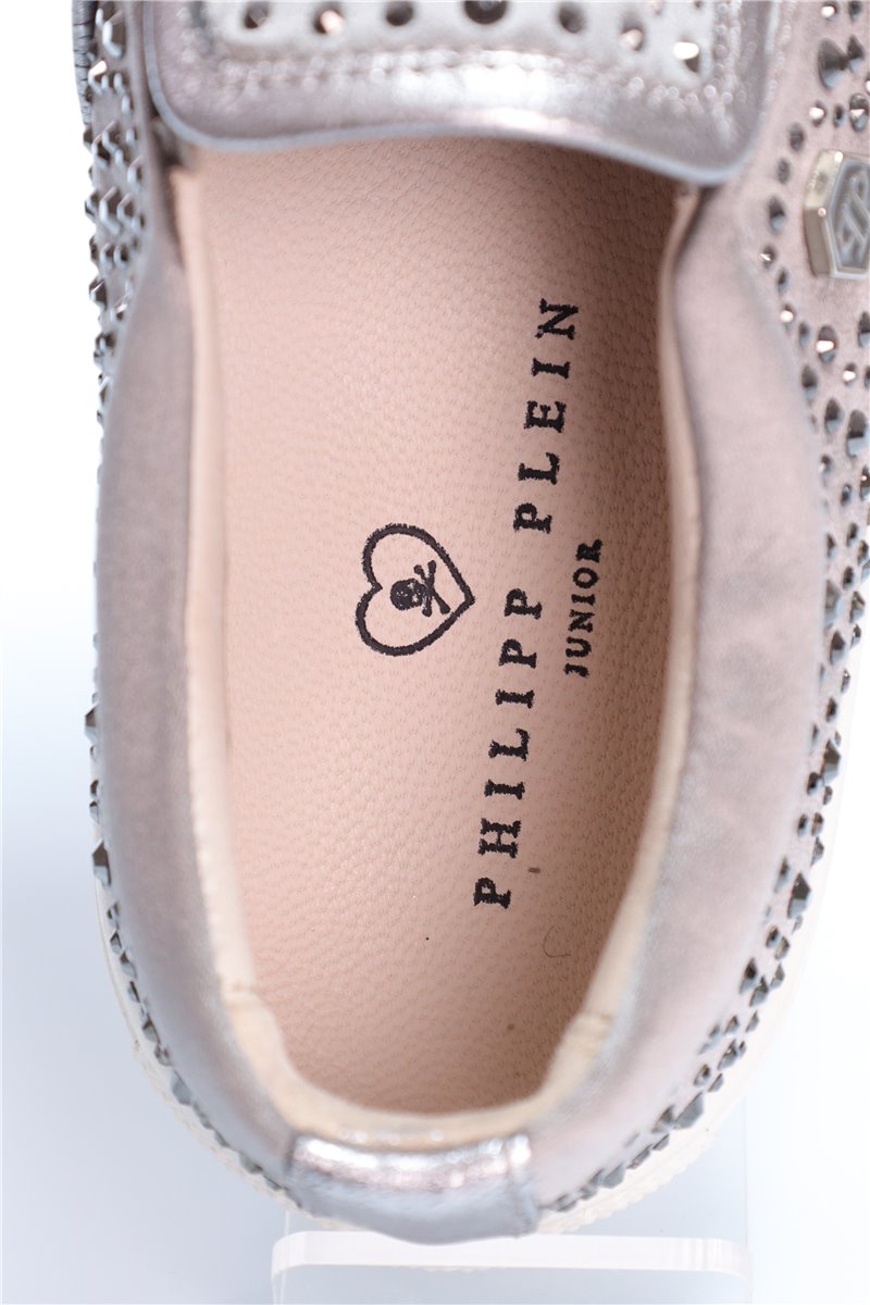 PHILIPP PLEIN Junior Sneaker Slip on silber Strass Gr. 30