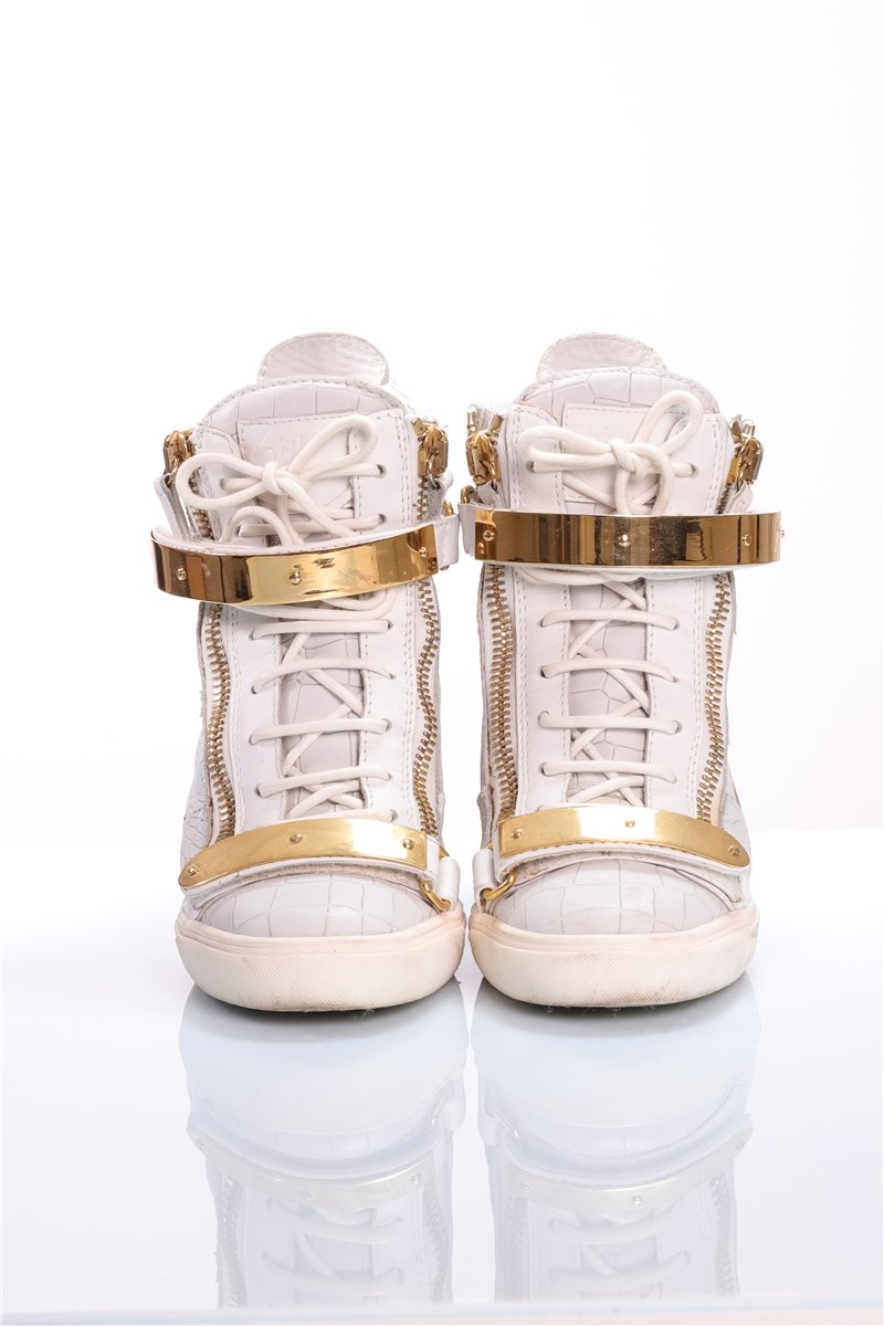GIUSEPPE ZANOTTI Sneakers heels weiß gold Gr. 41