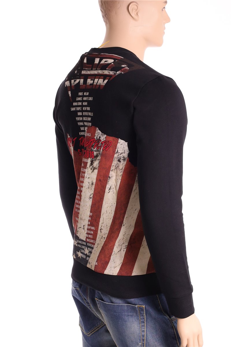 PHILIPP PLEIN Sweatshirt Shirt schwarz Gr. L Hip Rock Edition