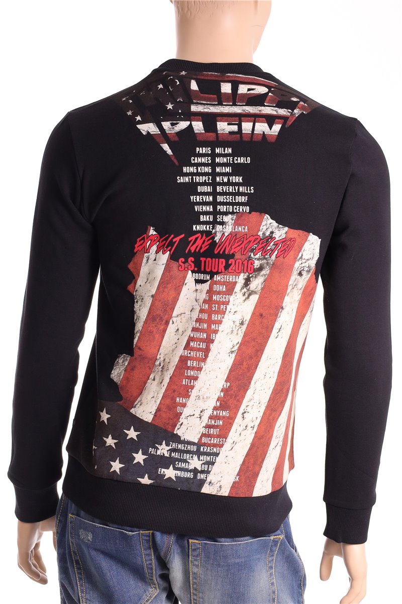 PHILIPP PLEIN Sweatshirt Shirt schwarz Gr. L Hip Rock Edition The Photo Pullover