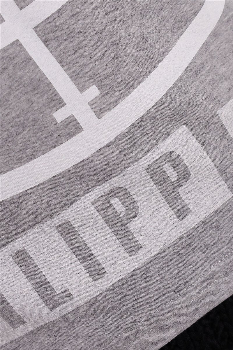 PHILIPP PLEIN Shirt Target Engaged grau Strasssteine Gr. M