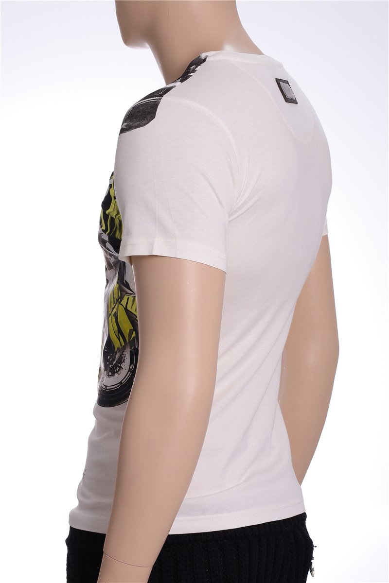 PHILIPP PLEIN T-Shirt motorcycle motor cycle off white size. M