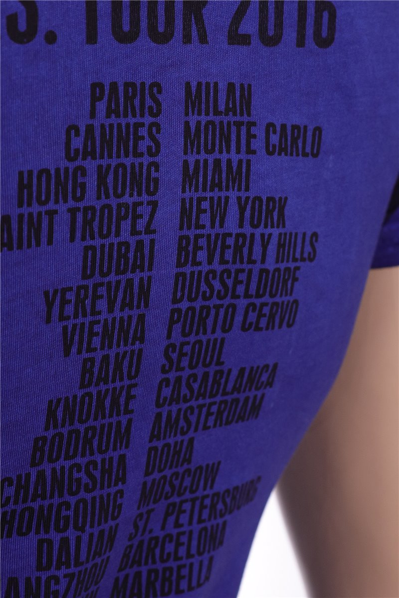PHILIPP PLEIN Shirt blau Plein is punk Strasssteine Gr. S