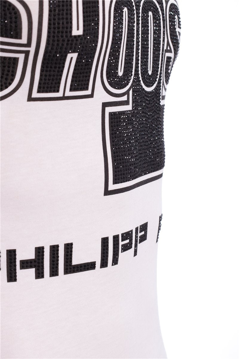 PHILIPP PLEIN T-shirt white Choosen 1 rhinestones size. S