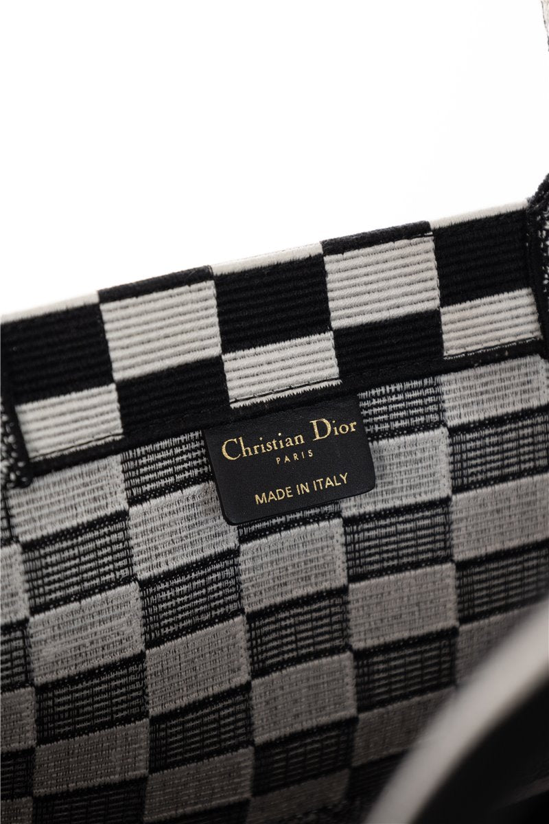 DIOR BOOK TOTE BAG Race Checkerboard - large model NEW