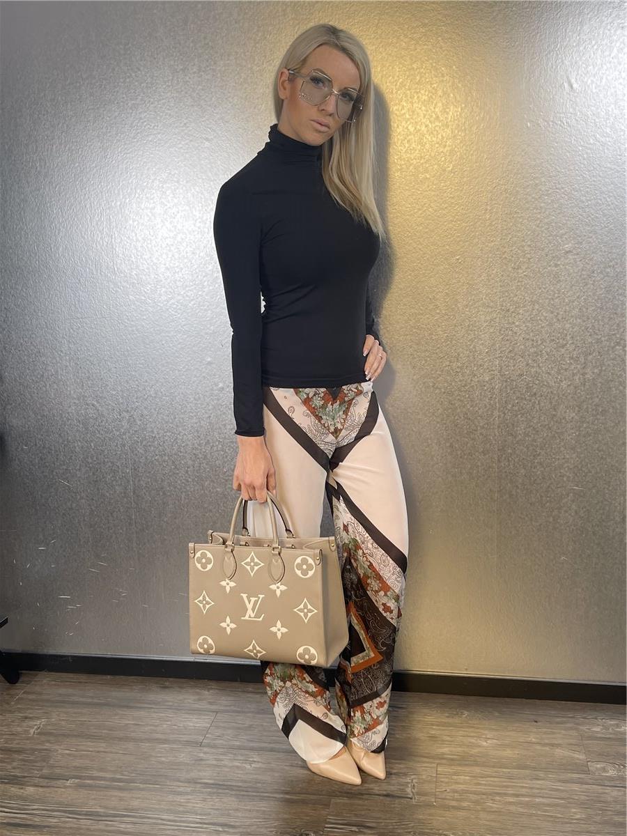 LES ECLAIRES Transparent long trousers size. S silk trousers