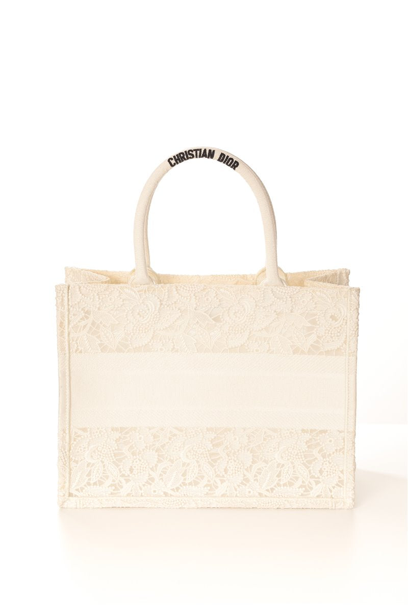 DIOR BOOK TOTE BAG D-LACE EMBROIDERY - LIMITED EDITION Medium model