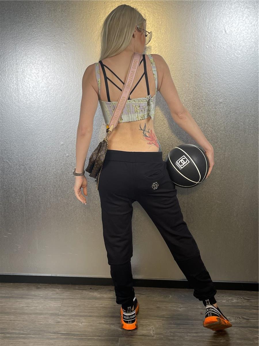 PHILIPP PLEIN Top bauchfrei zum Knoten mint Gr. S