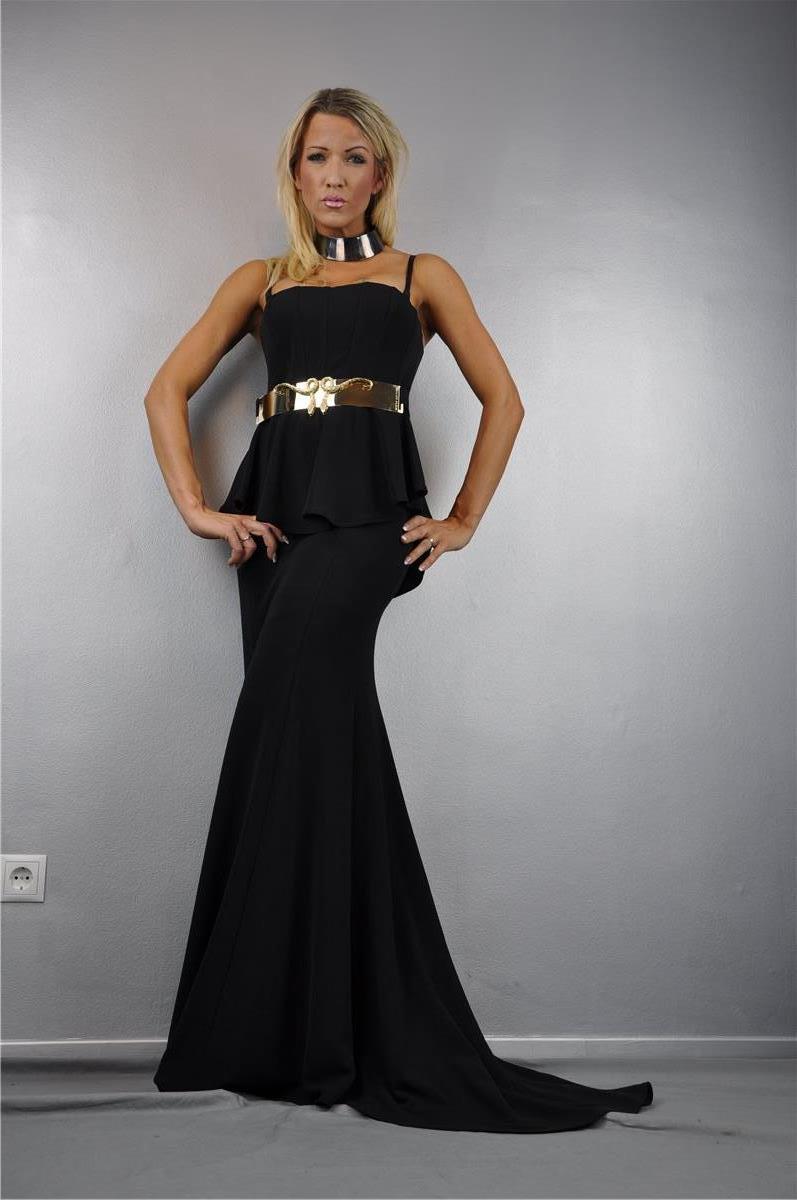 PHILIPP PLEIN Dress M Evening Dress Black HAUTE COUTURE Glamor