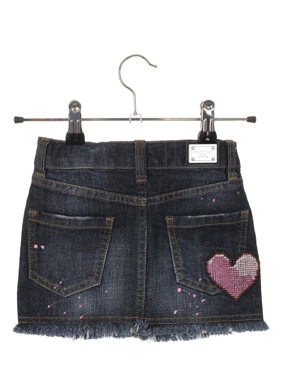 PHILIPP PLEIN mini skirt skirt girls 4 years denim skirt