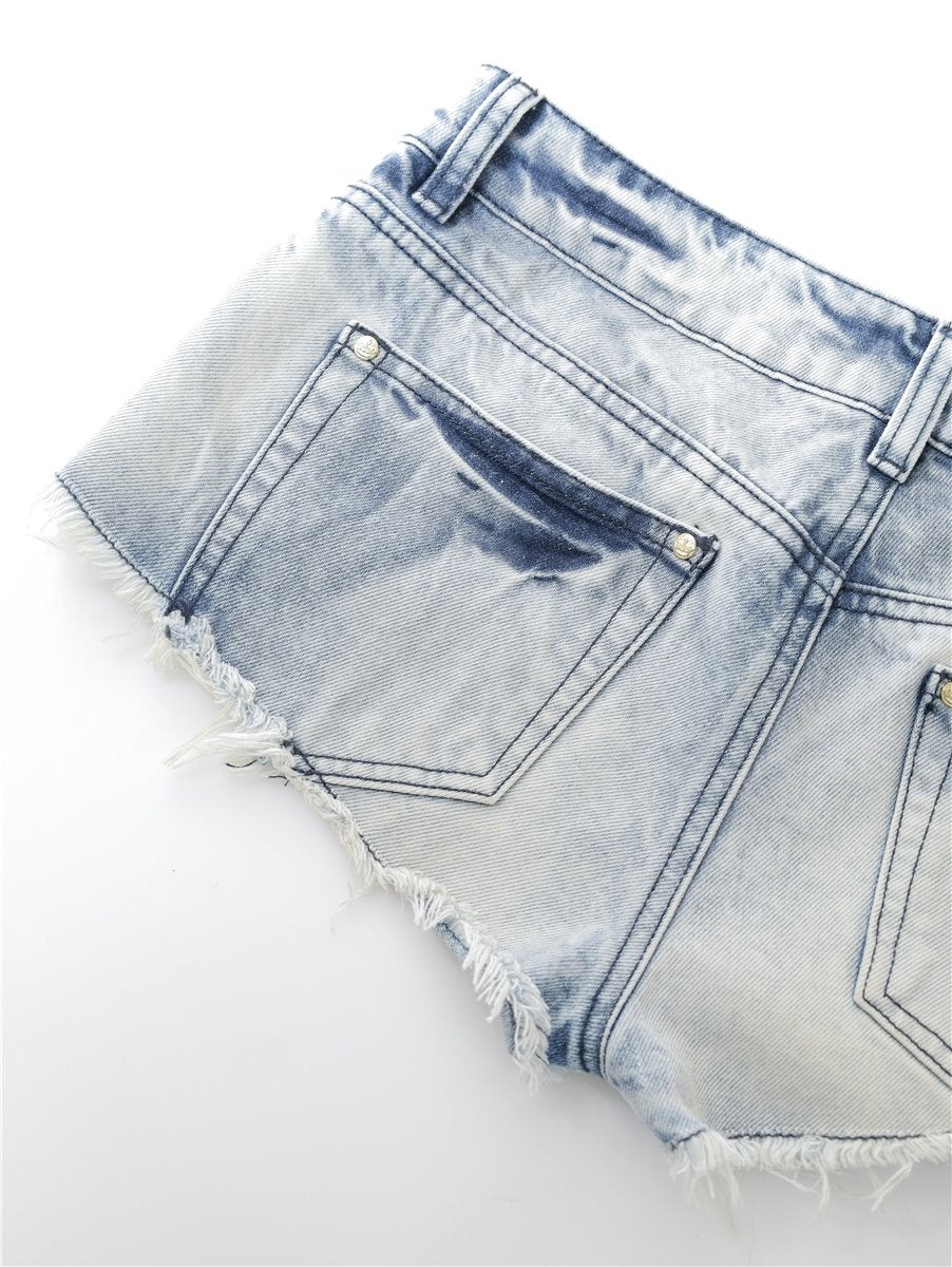 AGUA BENDITA Hotpants Jeans mit Blumen Shorts Gr. XS/S